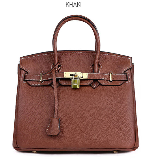 Women's Genuine Cowhide Leather Handbag | Lychee Pattern
