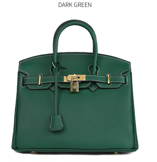 Women's Genuine Cowhide Leather Handbag | Lychee Pattern