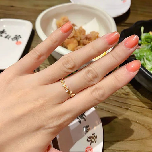 S925 Sterling Silver Gold-Plated Fashion Ring