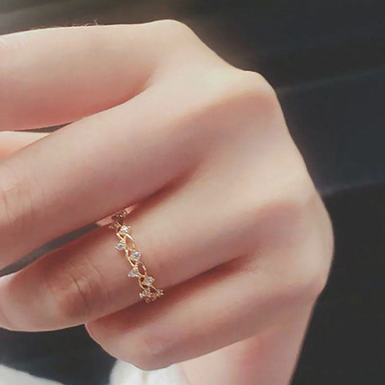 S925 Sterling Silver Gold-Plated Fashion Ring