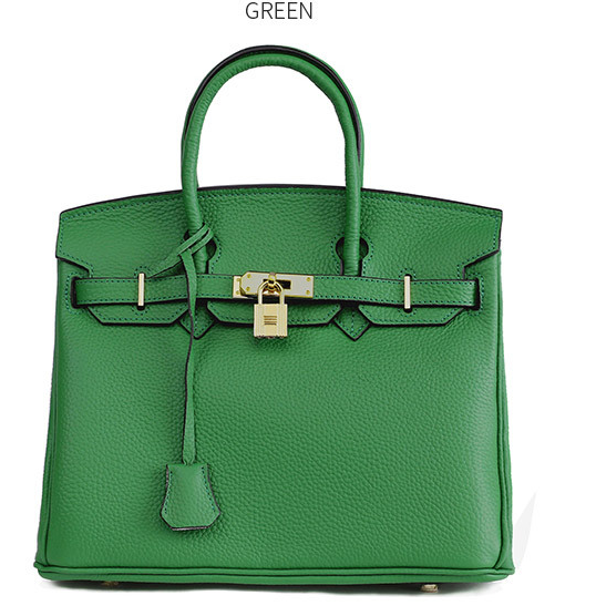 Women's Genuine Cowhide Leather Handbag | Lychee Pattern